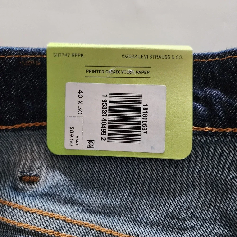 NEW Levi's 541 Athletic Taper dark wash stretch jeans‎ mens size 40x30